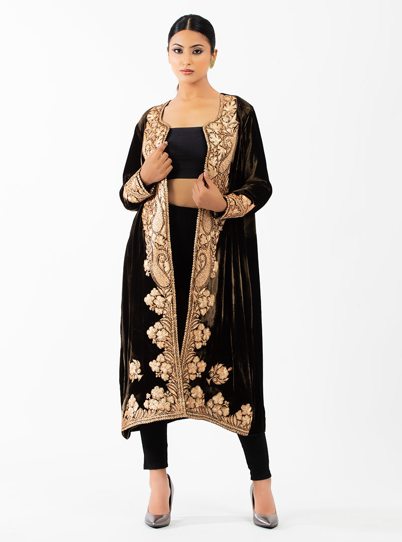 Velvet Mahal Cotton Cashmere Jacket