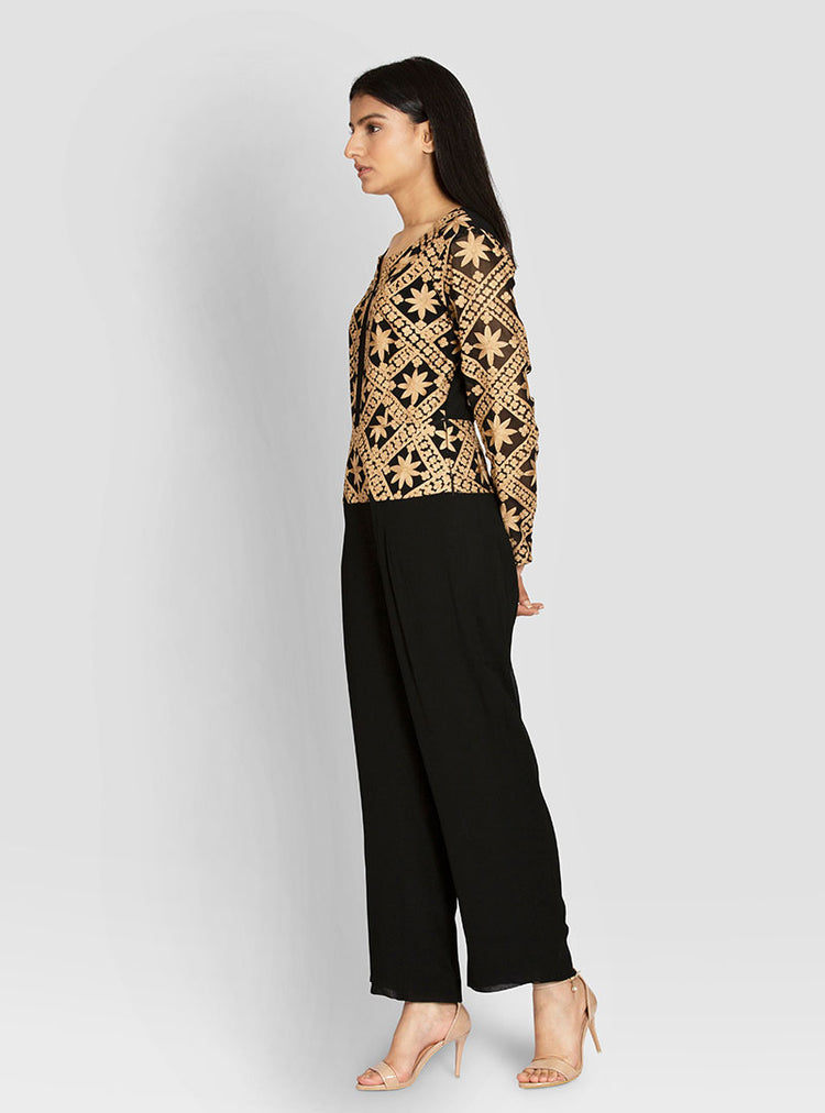 Black and Gold Jumpsuit