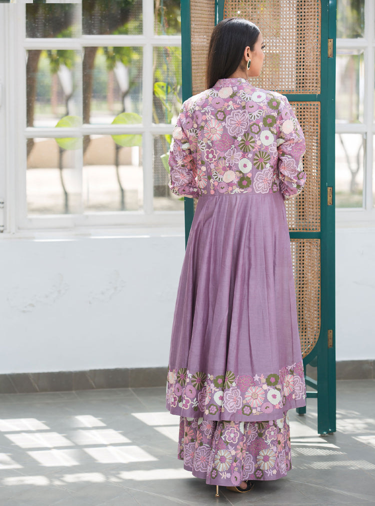 Mauve Majesty  Sharara Set