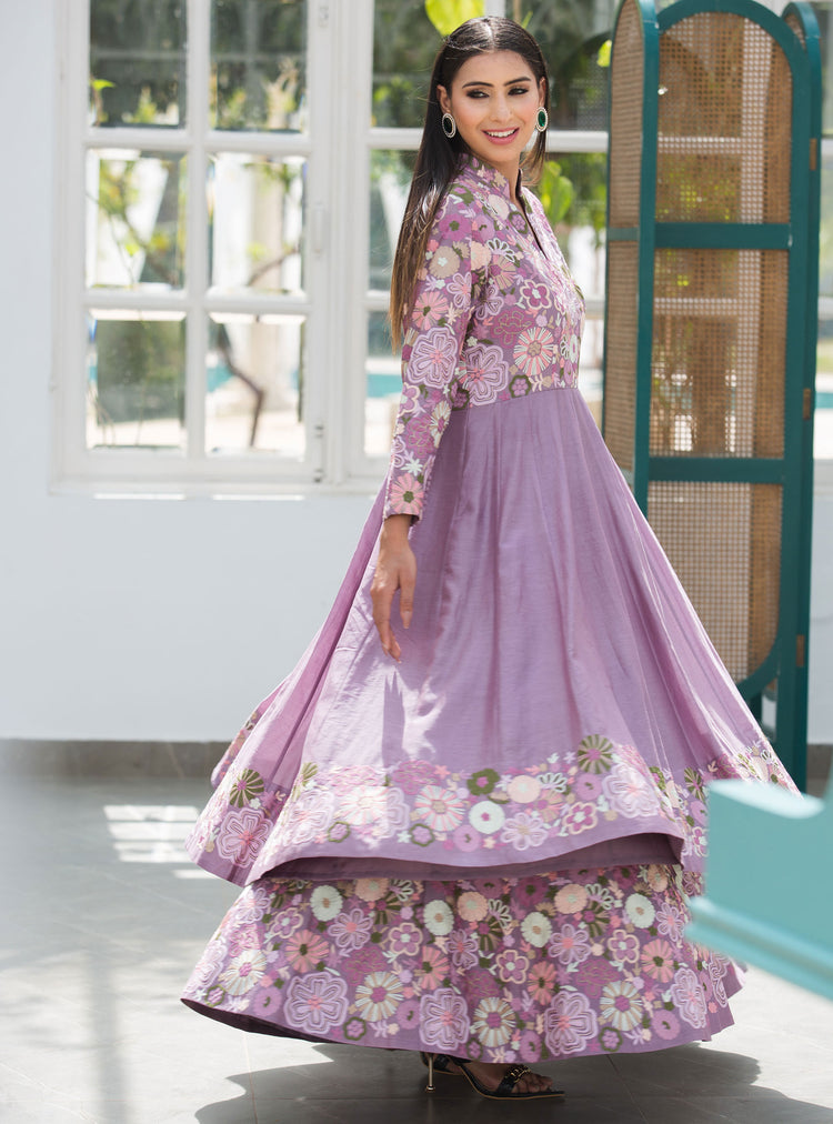 Mauve Majesty  Sharara Set