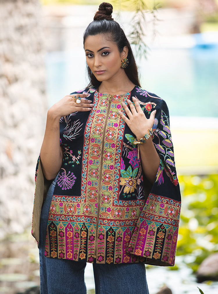PRISMATIC PASHMINA CAPE