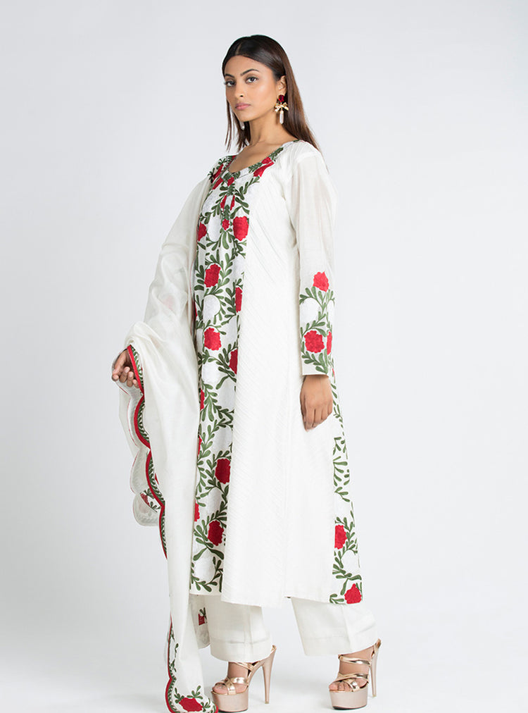 Floral Sonnet Chanderi Suit Set