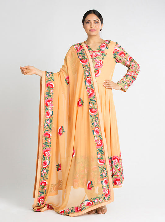 Power Blossoms Anarkali Suit Set